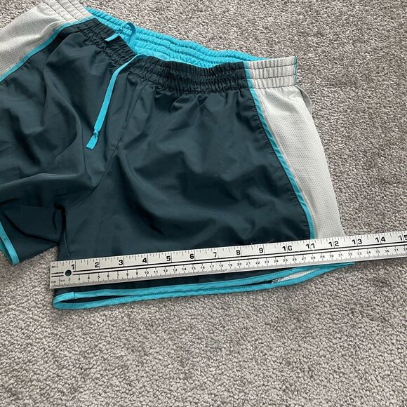 Nike Dri-Fit Active Shorts Women Medium Blue Elastic Waist Athletic Running 30x4 - Picture 13 of 14